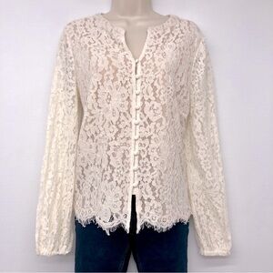 Rachel Zoe Romantic Ivory Lace Top